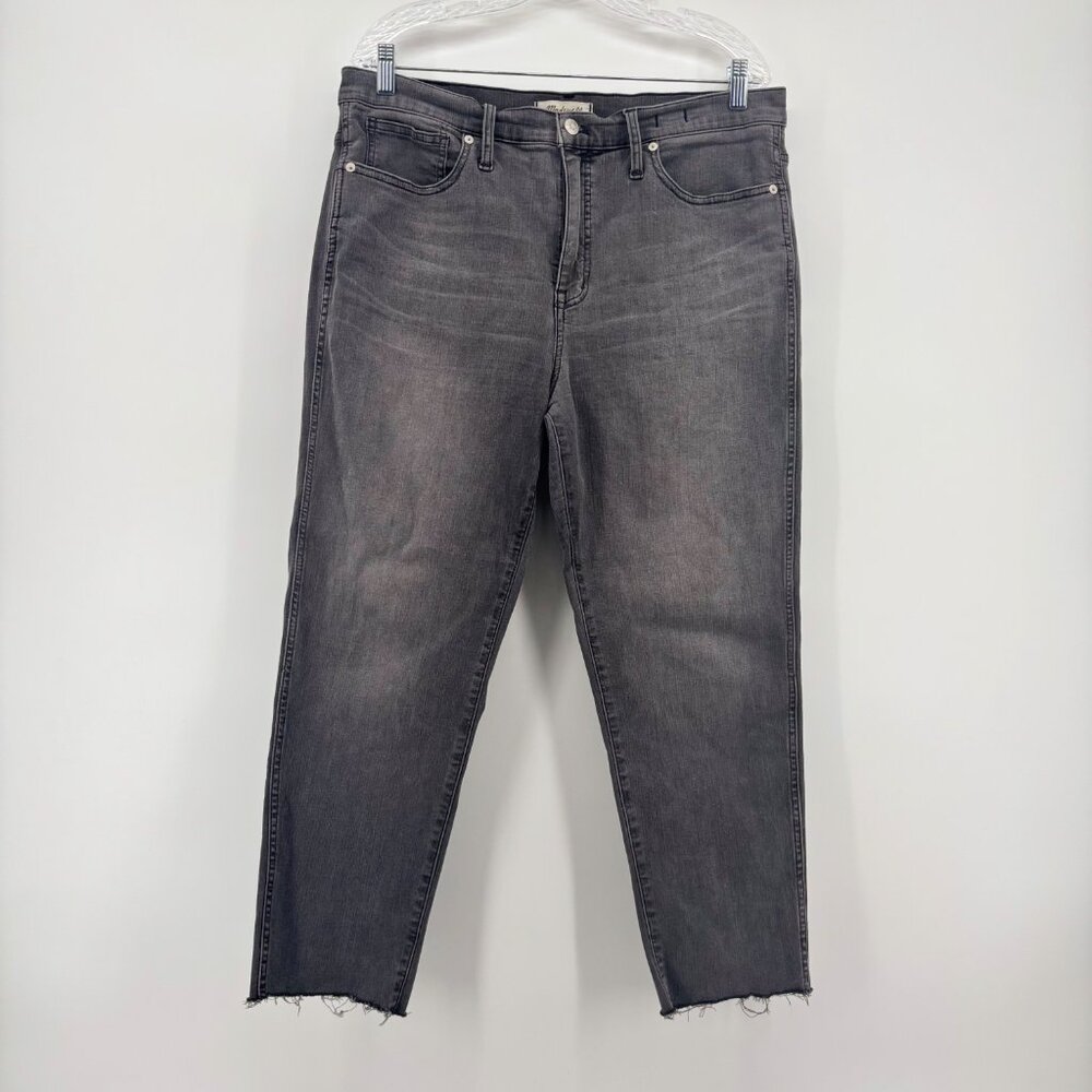 Madewell Womens Black Faded "STOVEPIPE" Skinny Jeans Size 31 - Picture 2 of 10